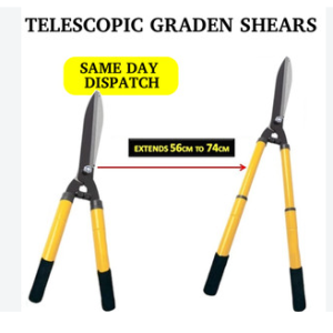 Telescopic Handle Hedge Shears for Garden Grass and Hedge Cutting